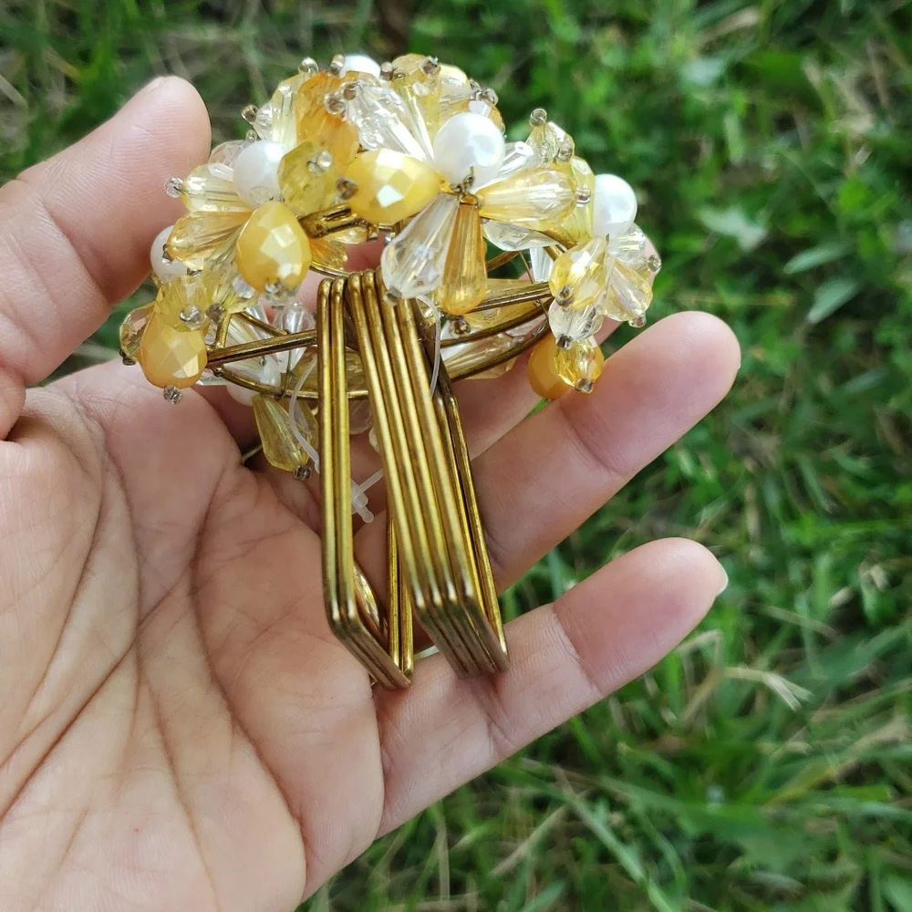 Handcrafted Floral Jewel Napkin Ring Holder Made in India Special Event